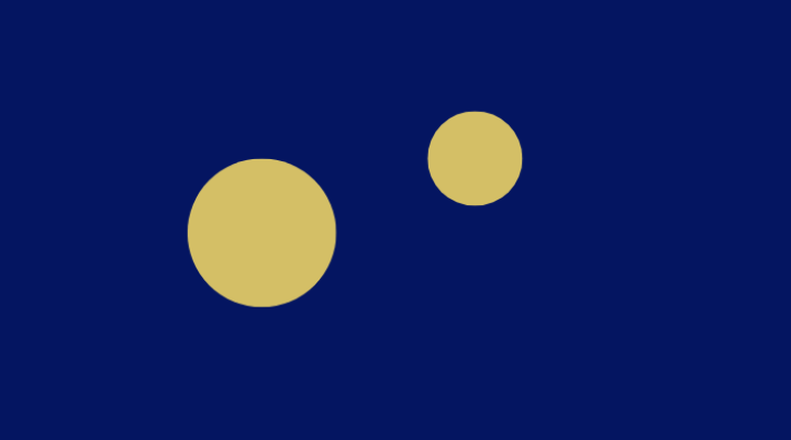 Gold bubbles on navy background